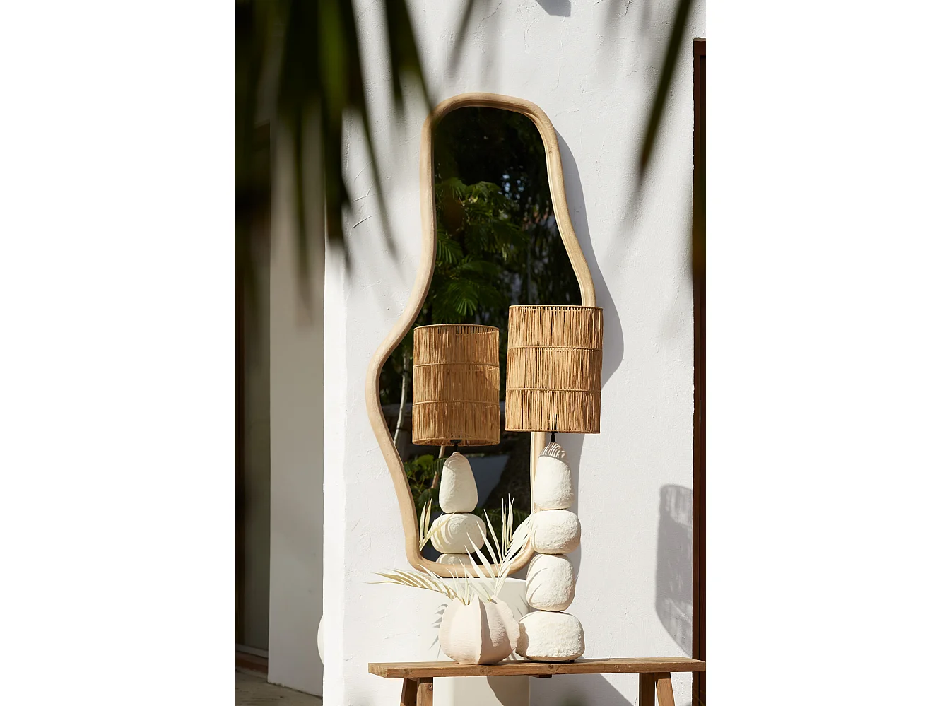 Miroir CELANO - 80x5x161cm - Marron