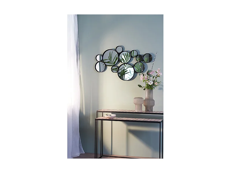 Spiegel CIELO - 99x3.5x57.5cm - Zwart