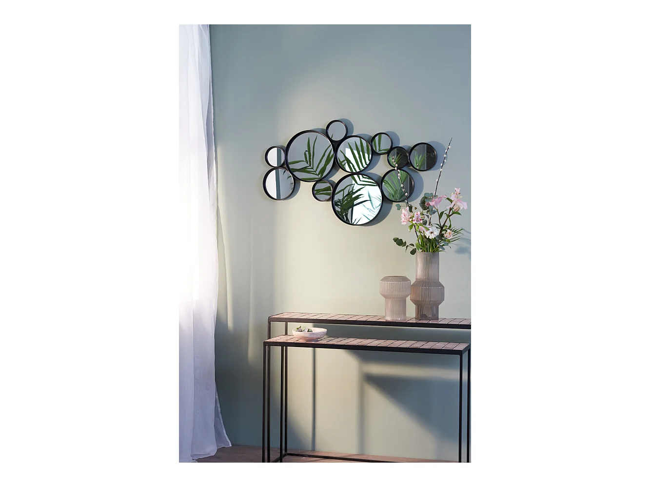 Spiegel CIELO - 99x3.5x57.5cm - Zwart