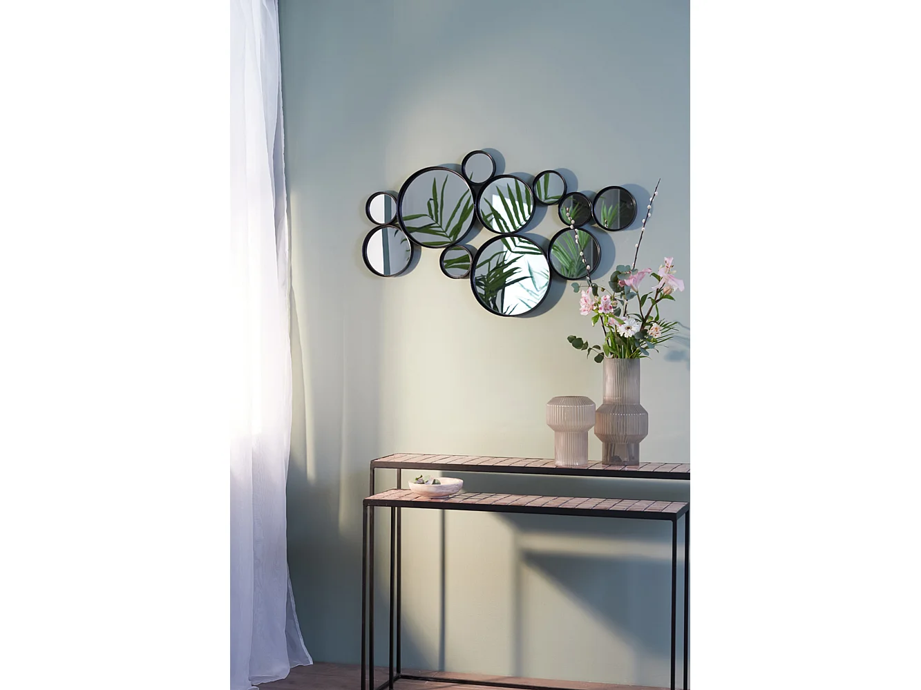 Miroir CIELO - 99x3,5x57,5cm - Noir