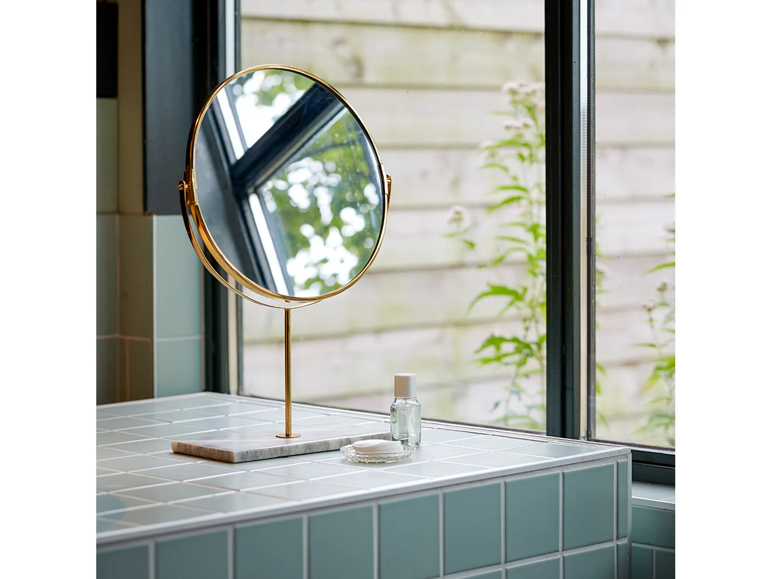 Miroir RIESCO - 24x9x40,5cm - Blanc