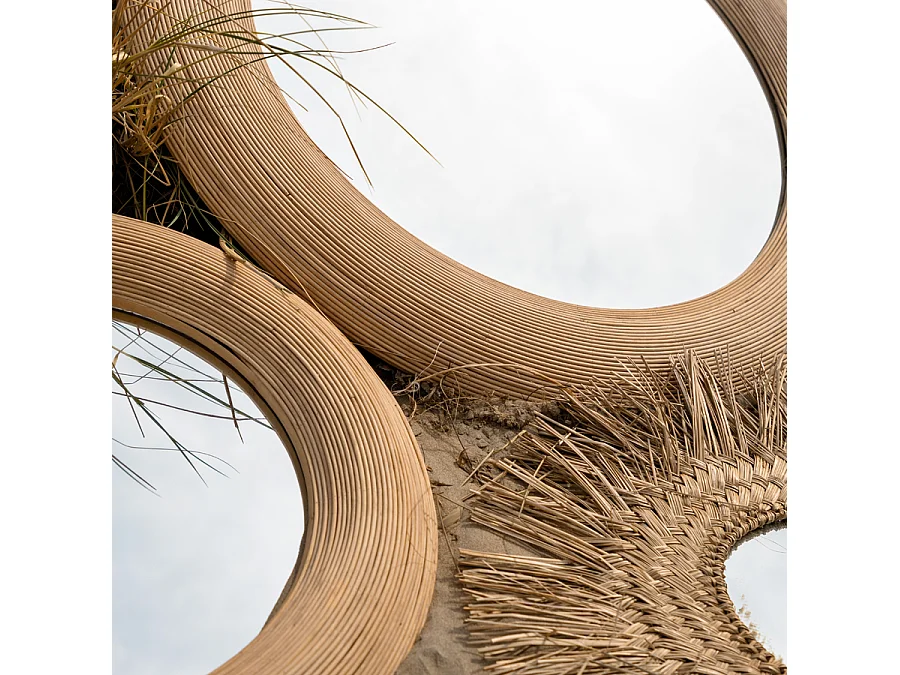 Miroir PIEDRE - 71x4,5x71cm - Marron