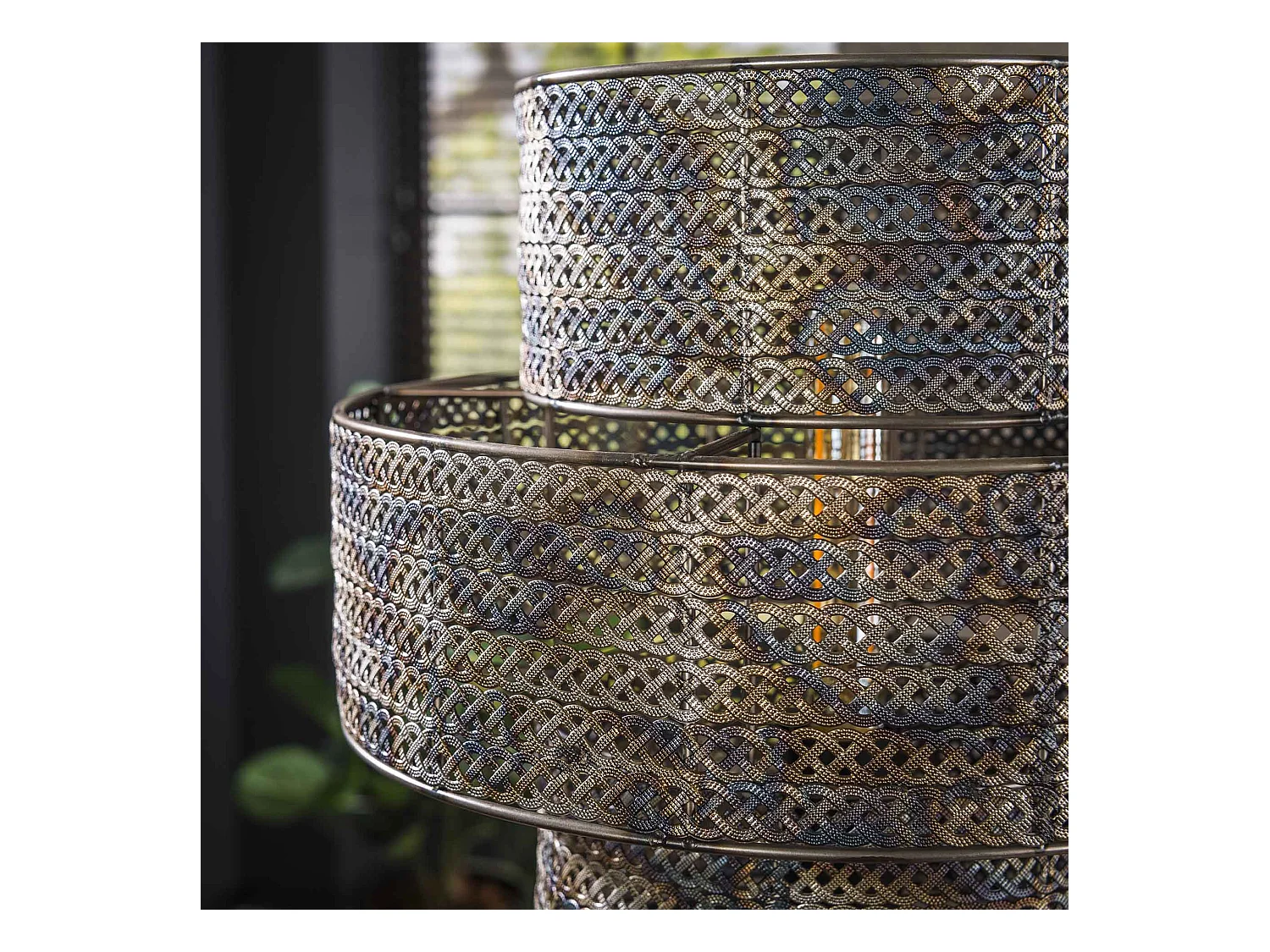 Lampadaire Lanterne 1L - Noir Marron