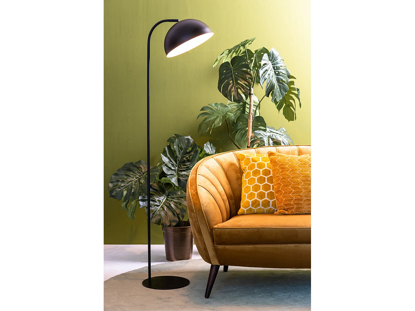 Lampadaire METTE - 37x30x155cm - Noir