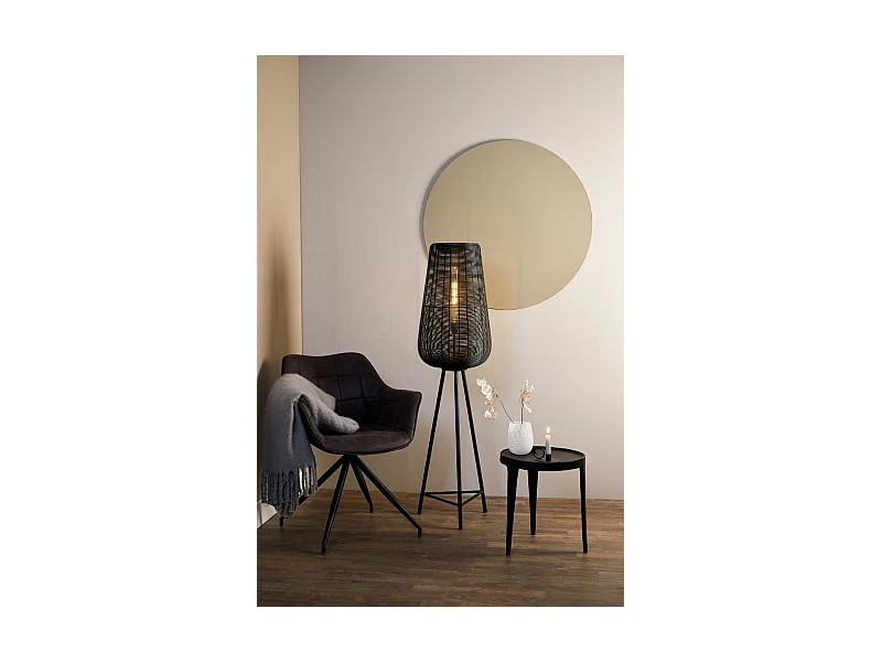 Lampadaire ADETA - Ø37x135cm - Noir