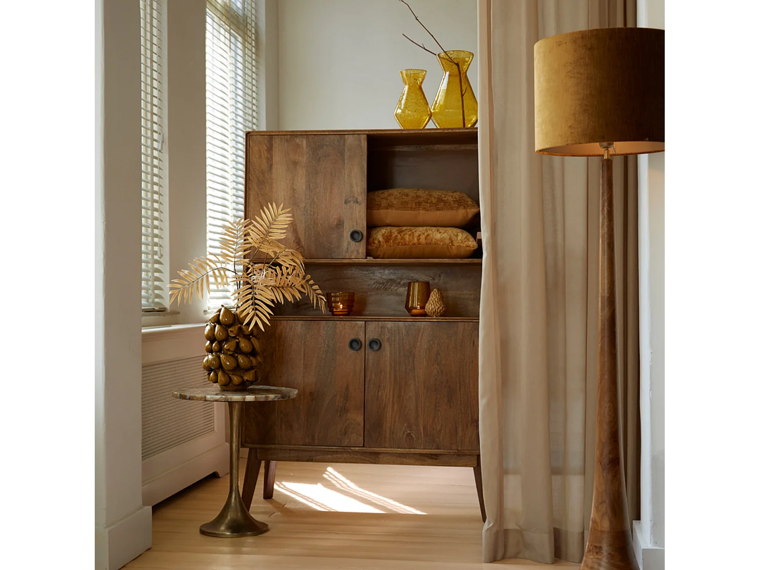 Stehleuchte JOVANY - Ø25x135cm - Braun