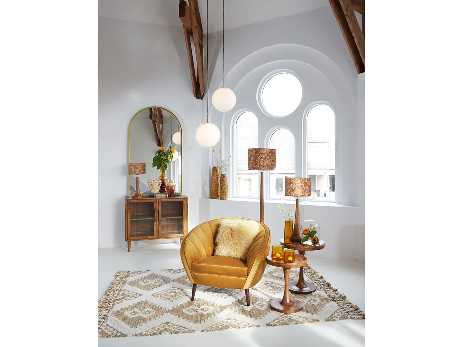 Stehleuchte JOVANY - Ø25x135cm - Braun