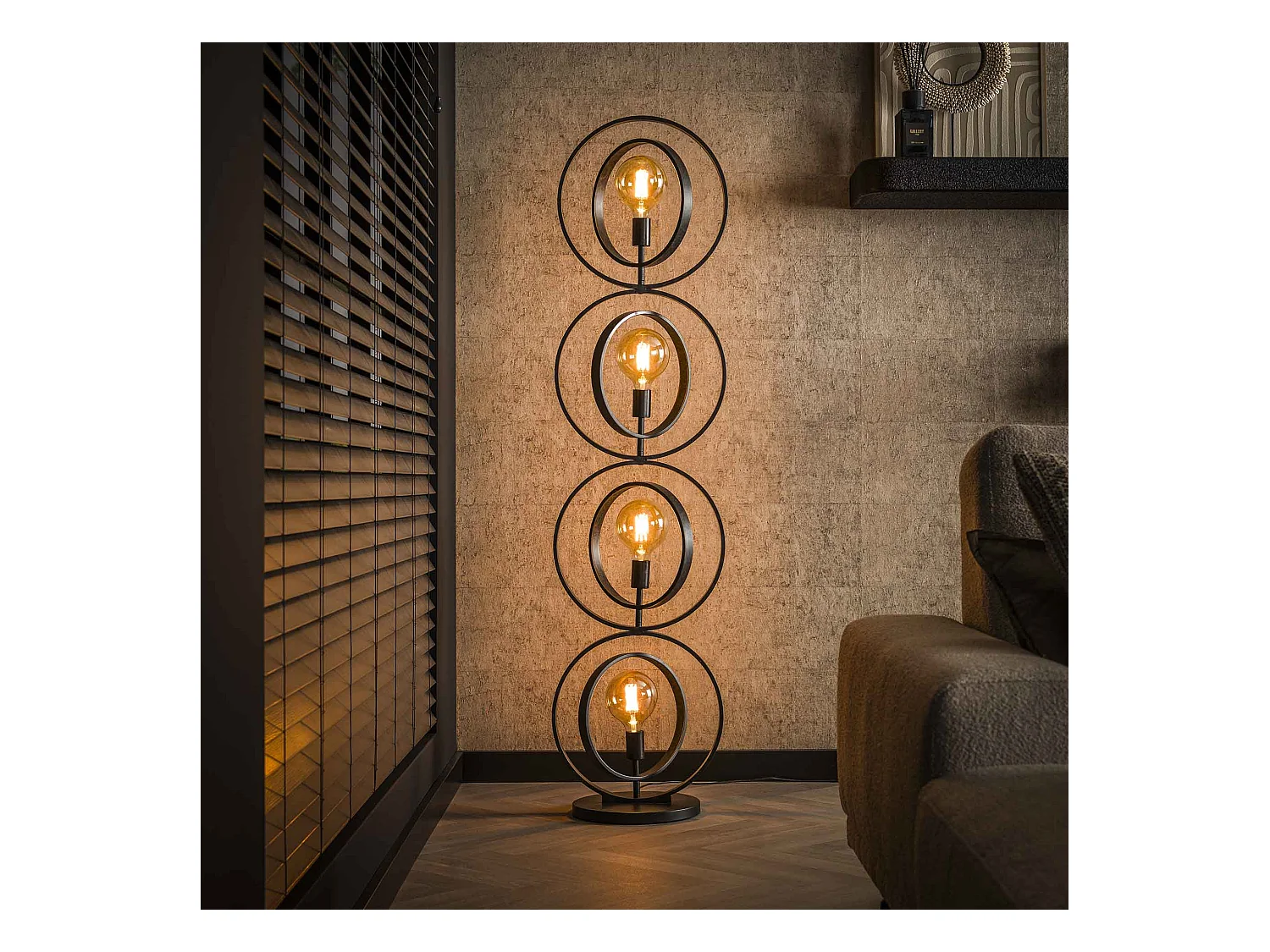 Vloerlamp 4L Turn Around XL - Charcoal