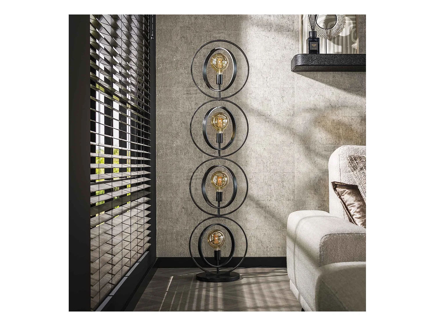 Vloerlamp 4L Turn Around XL - Charcoal