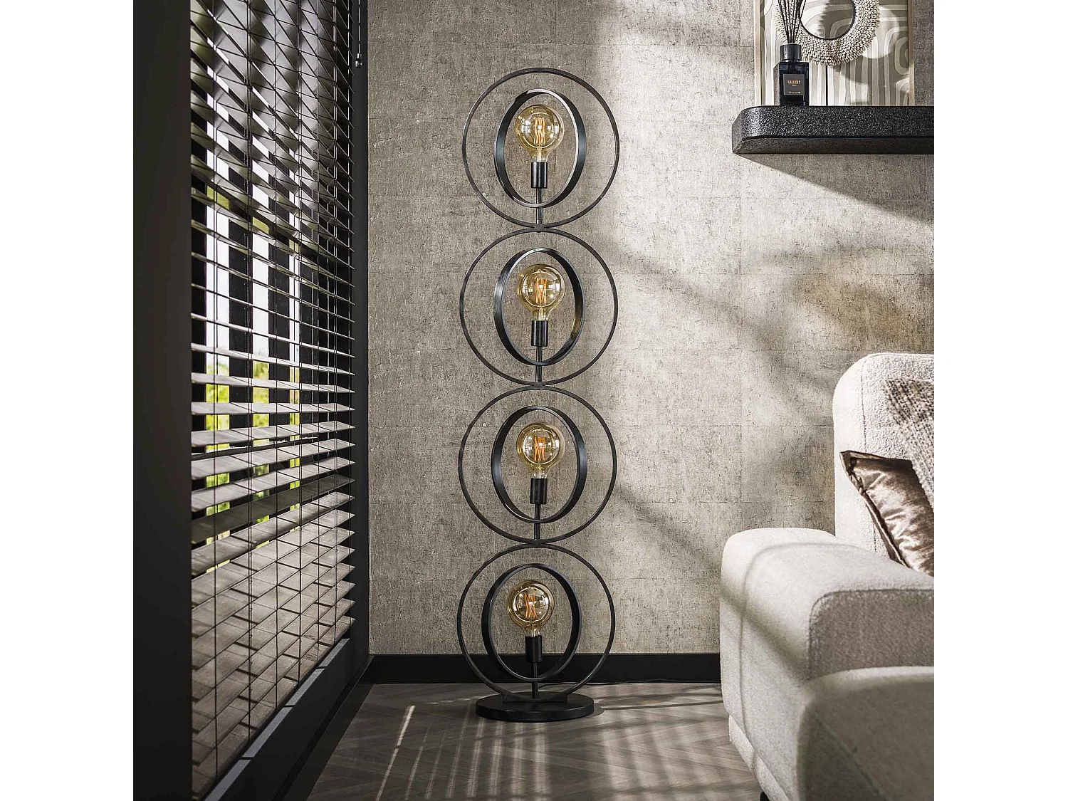 Vloerlamp 4L Turn Around XL - Charcoal