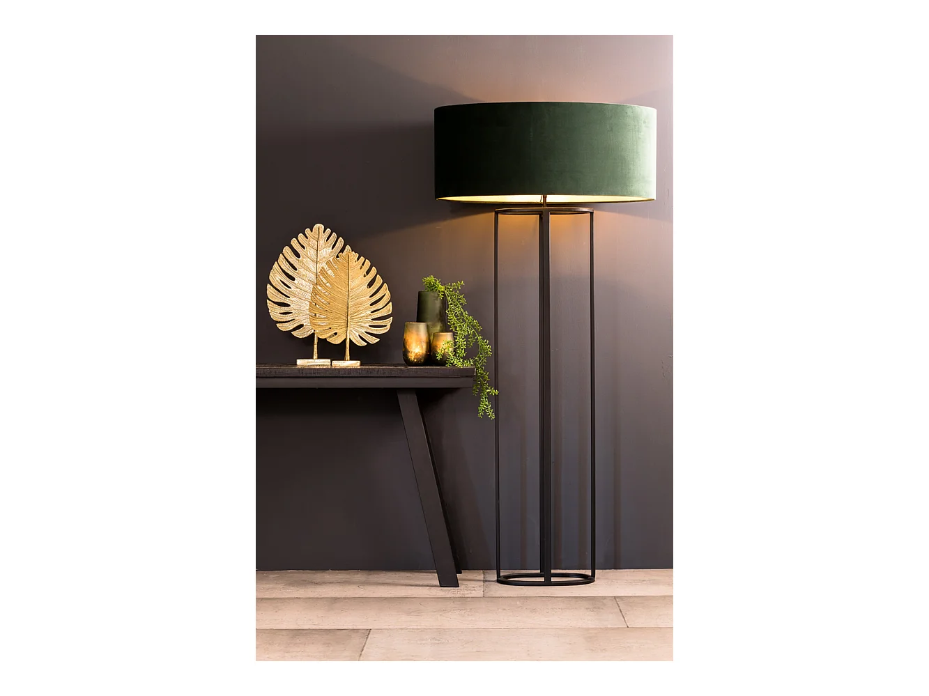 Stehleuchte MYLO - 36x19x145cm - Schwarz