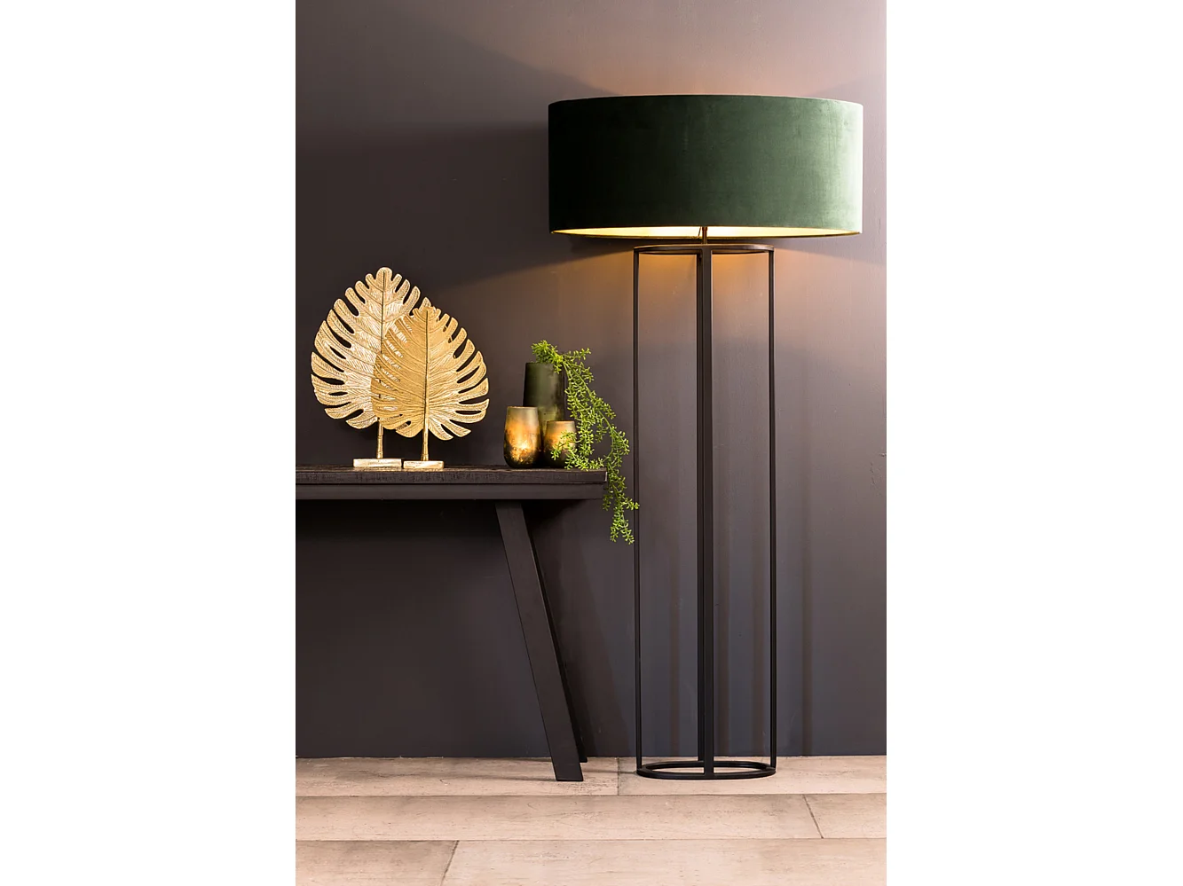 Stehleuchte MYLO - 36x19x145cm - Schwarz