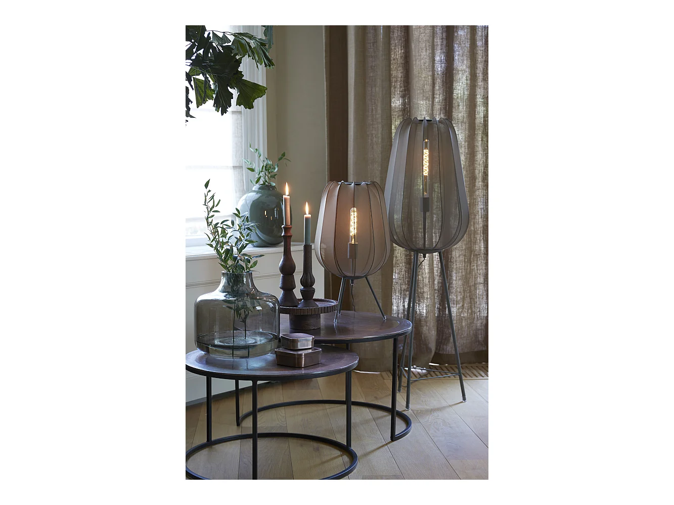 Lampadaire PLUMERIA - 42x42x132cm - Vert