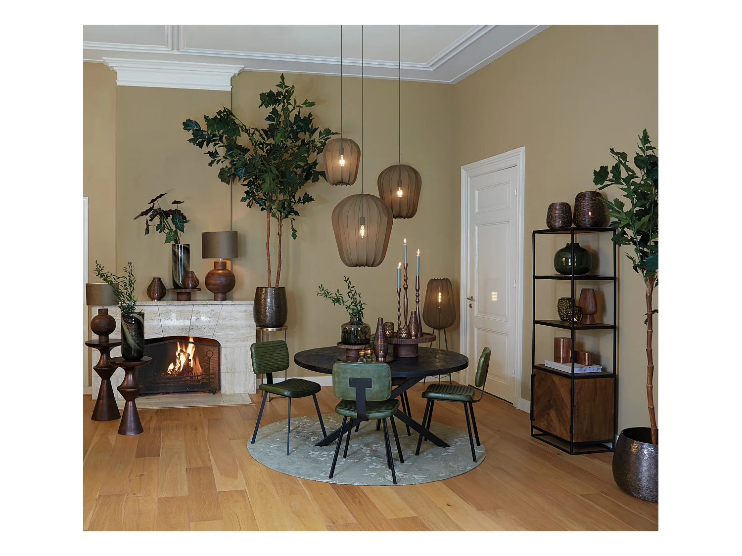 Lampadaire PLUMERIA - 42x42x132cm - Vert