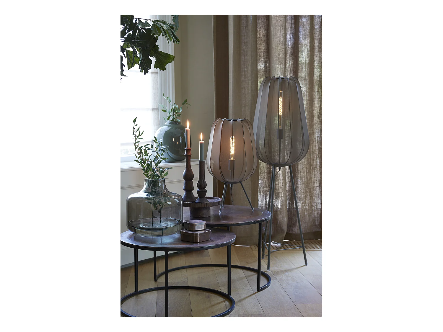 Lampadaire PLUMERIA - 42x42x132cm - Vert