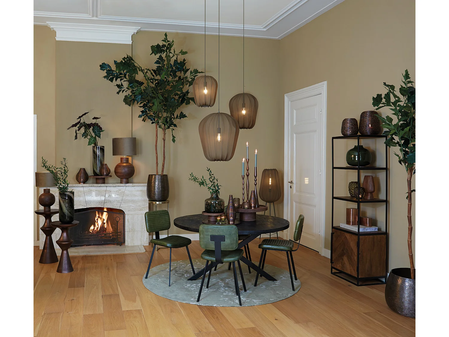 Lampadaire PLUMERIA - 42x42x132cm - Vert