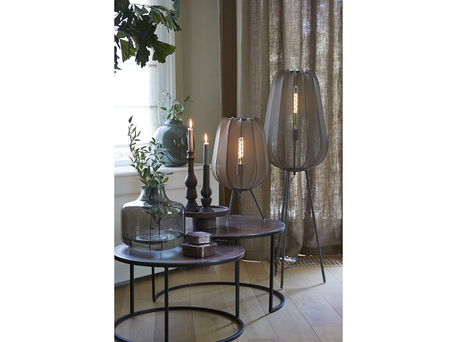 Lampadaire PLUMERIA - 42x42x132cm - Vert