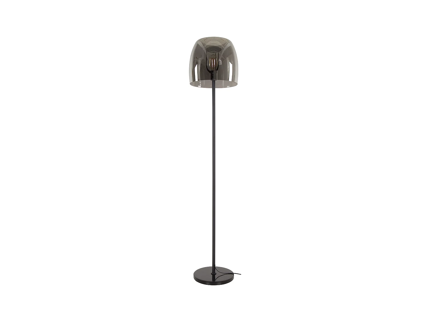 Lampadaire 1L Drift Glass - Verre gris fumé
