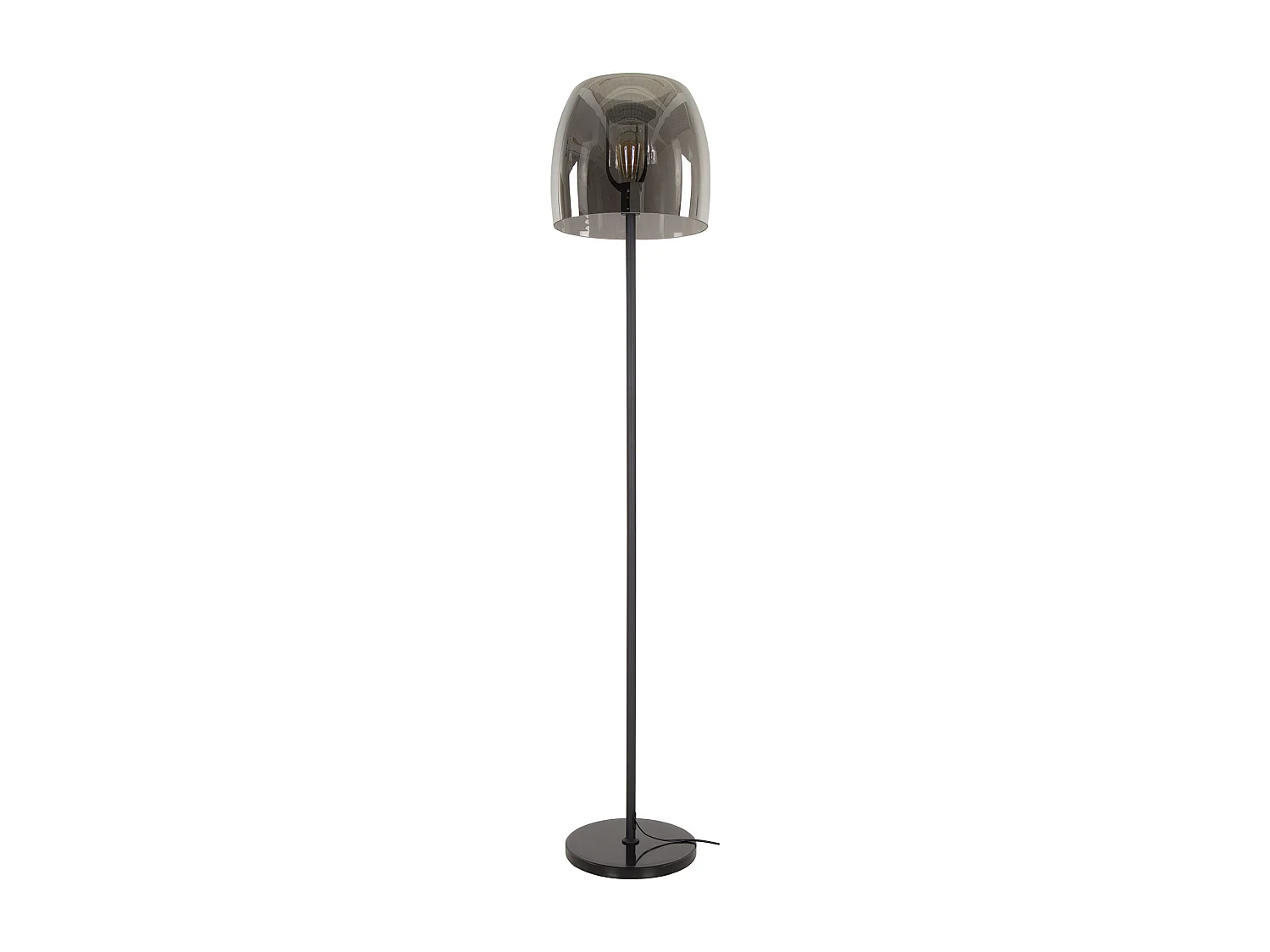 Lampadaire 1L Drift Glass - Verre gris fumé