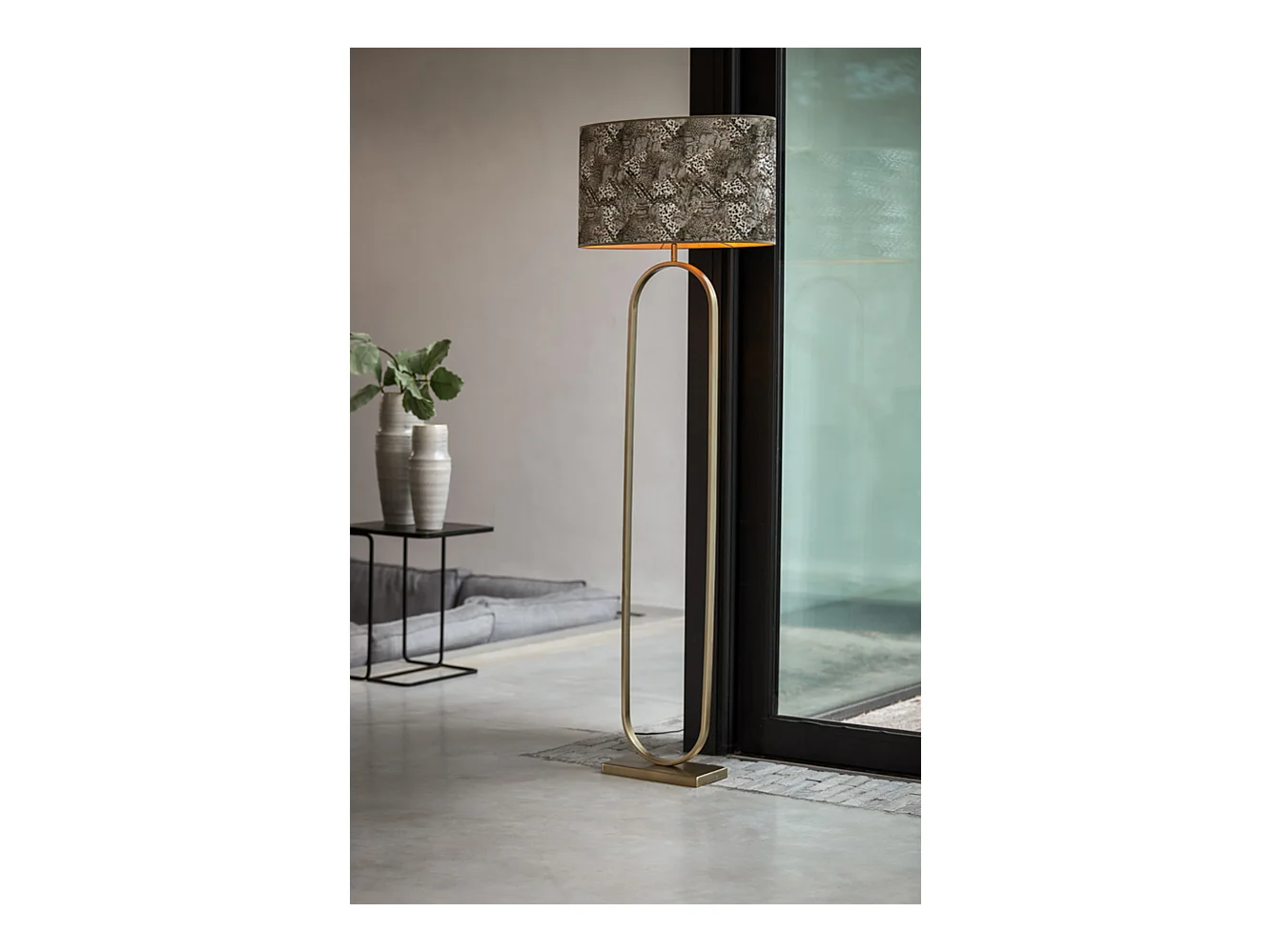 Lampadaire JAMIRI - 30x15x142cm - Doré