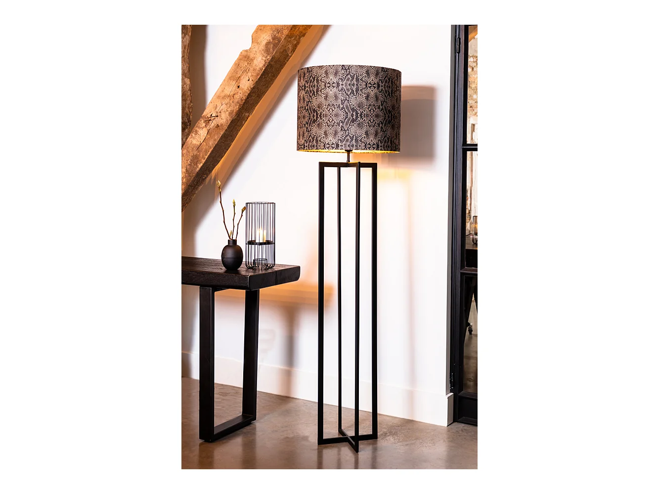 Lampadaire MACE - Ø30x140cm - Noir