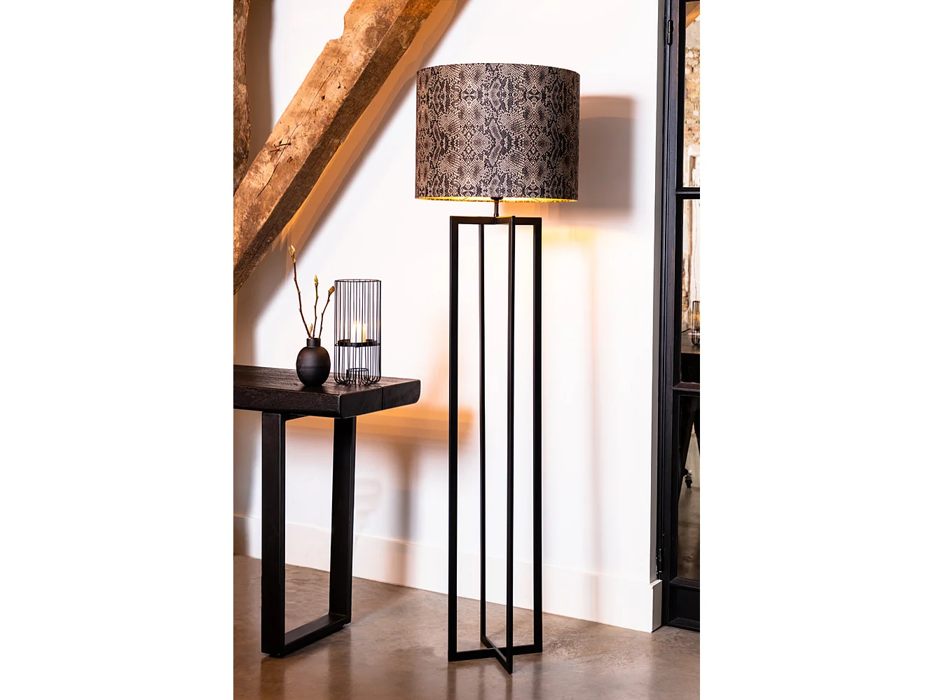 Lampadaire MACE - Ø30x140cm - Noir