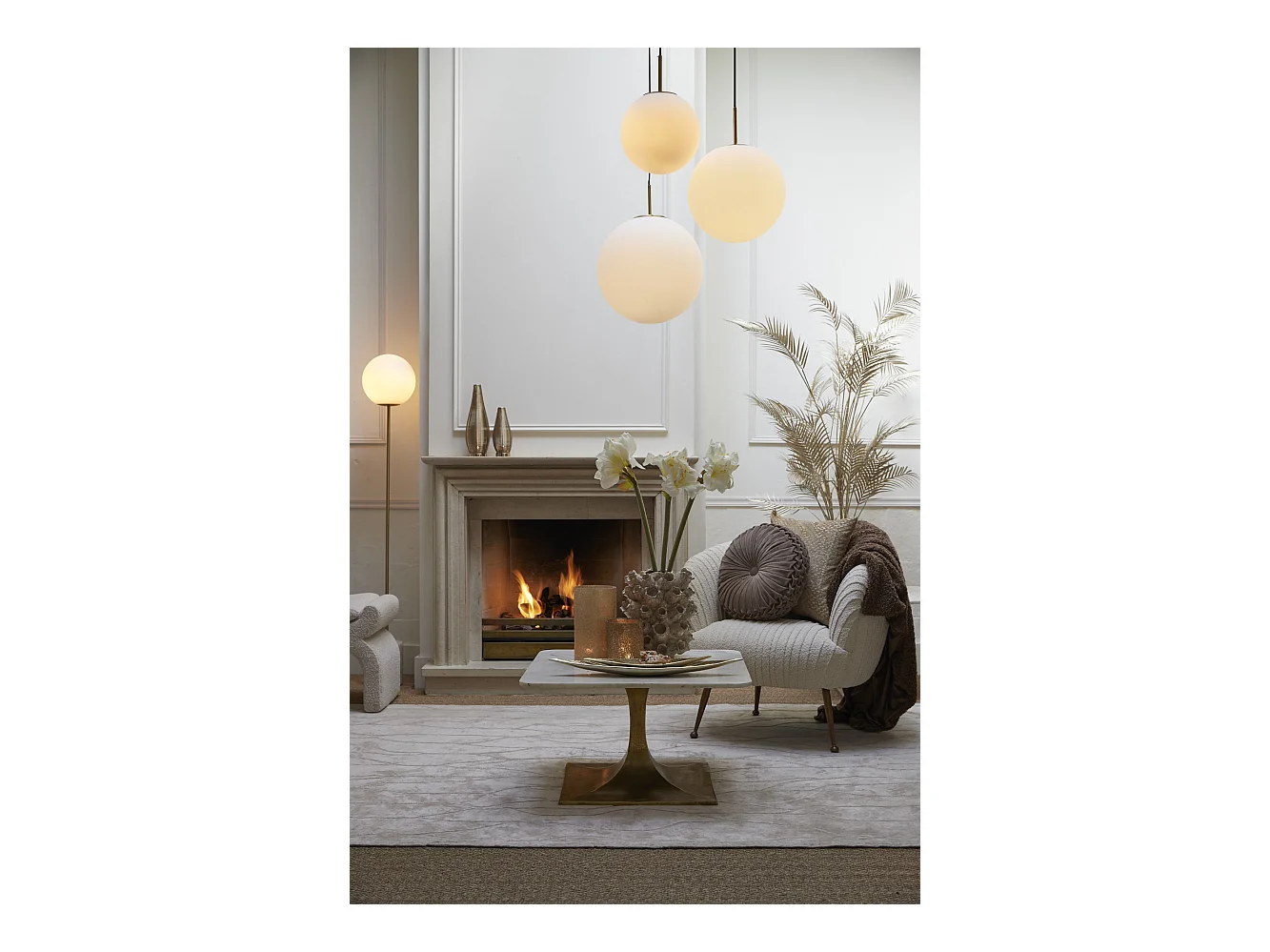 Lampadaire MEDINA - Ø25x156cm - Blanc
