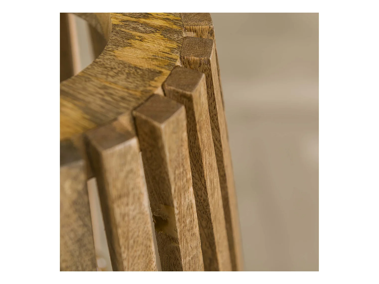 Lampadaire Launch - 3 points lumineux - Bois de manguier massif - 40x40x123