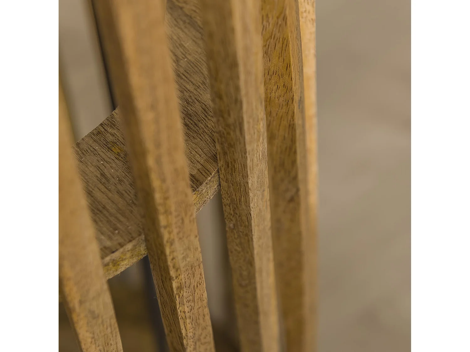 Lampadaire Launch - 3 points lumineux - Bois de manguier massif - 40x40x123