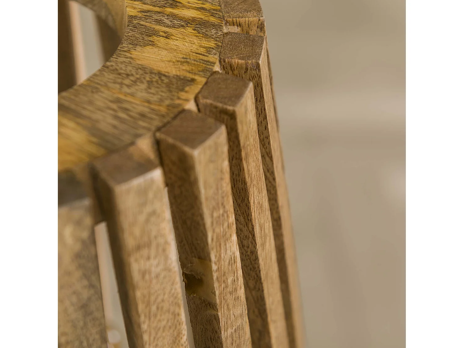 Lampadaire Launch - 3 points lumineux - Bois de manguier massif - 40x40x123