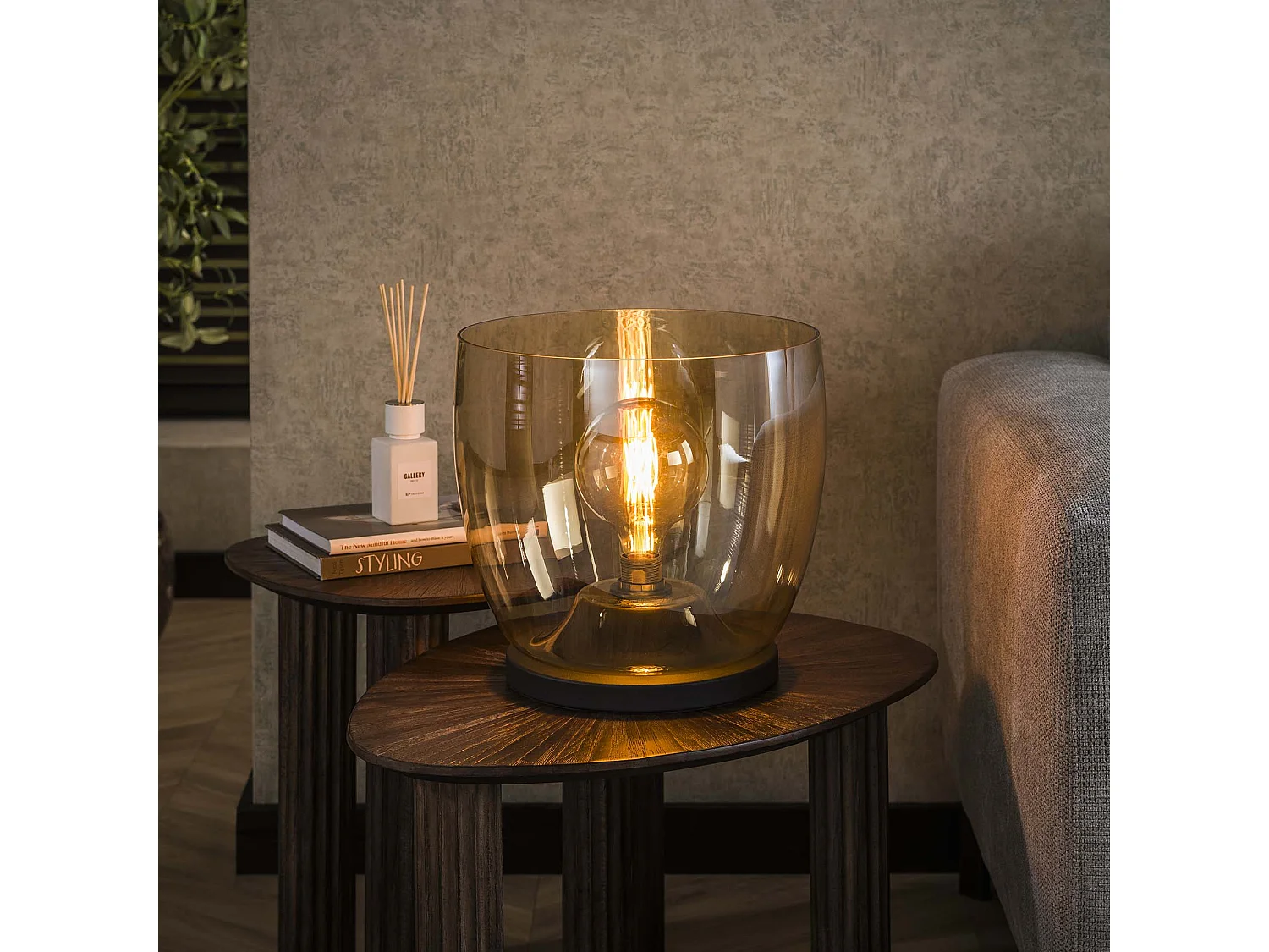 Lampadaire UP XL - Verre ambré - Ø33