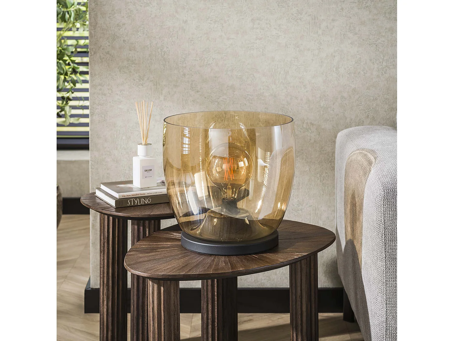 Lampadaire UP XL - Verre ambré - Ø33