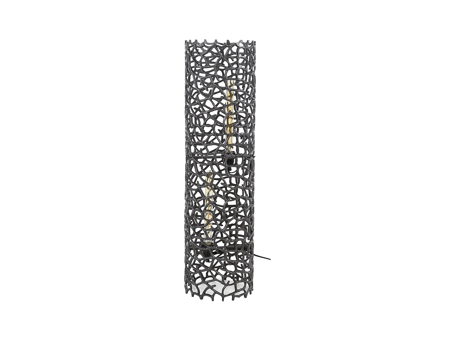 Lampadaire Weaver Cylindre Ø25 92cm L - Nickel Noir