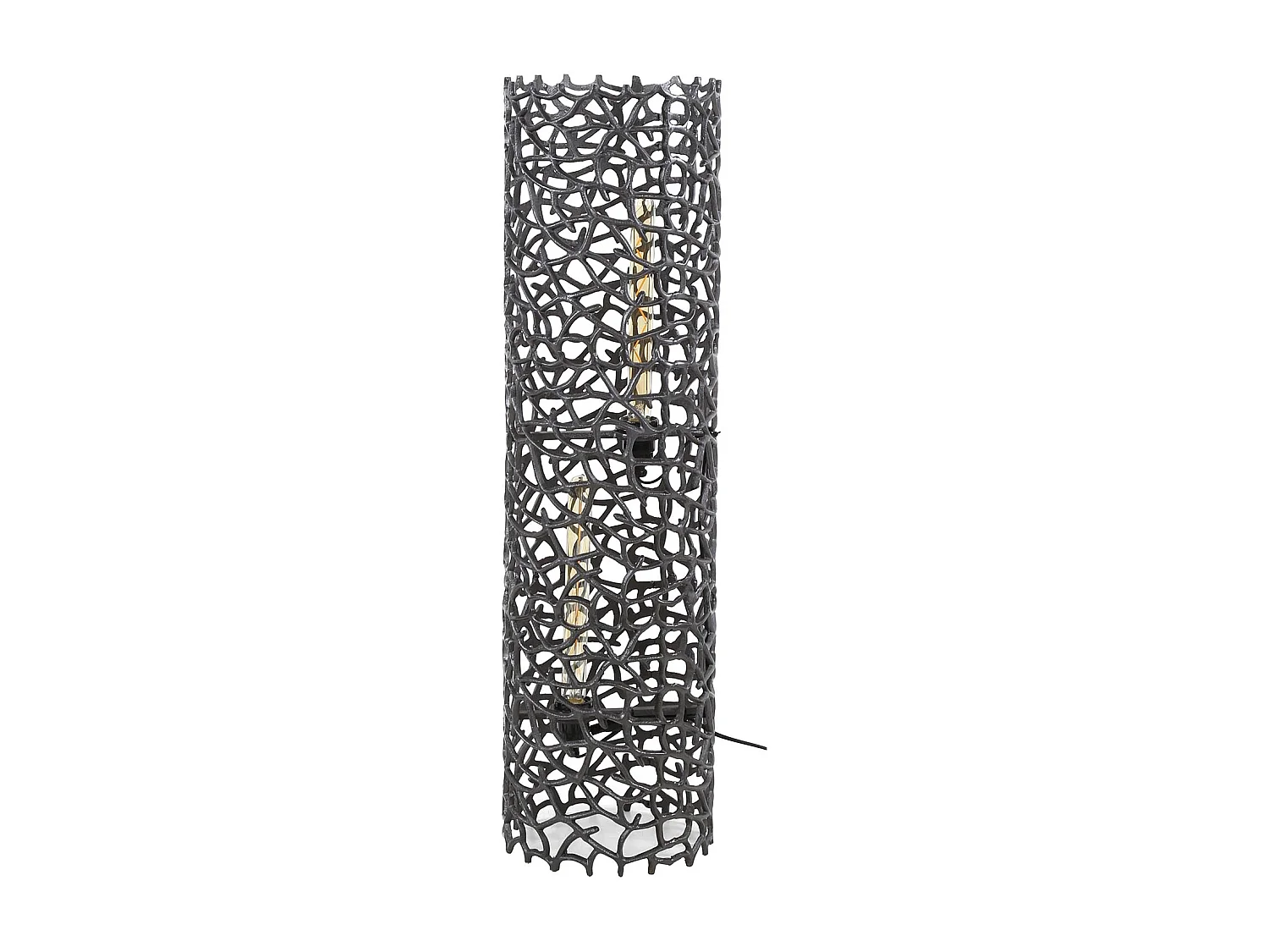Lampadaire Weaver Cylindre Ø25 92cm L - Nickel Noir