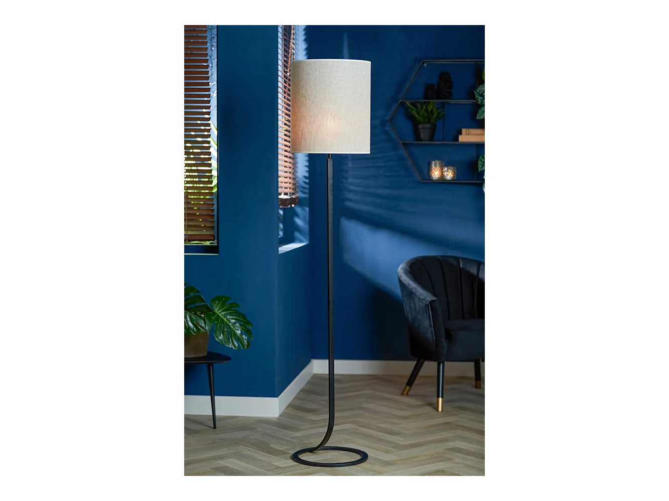 Vloerlamp MAVEY - Ø36x138cm - Zwart