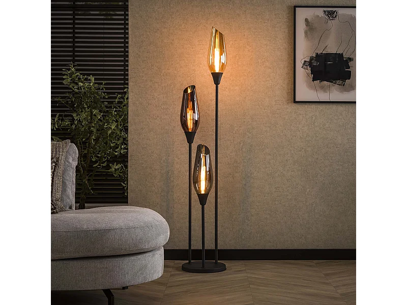 Stehleuchte Cocoon Mix Glas - Schwarz