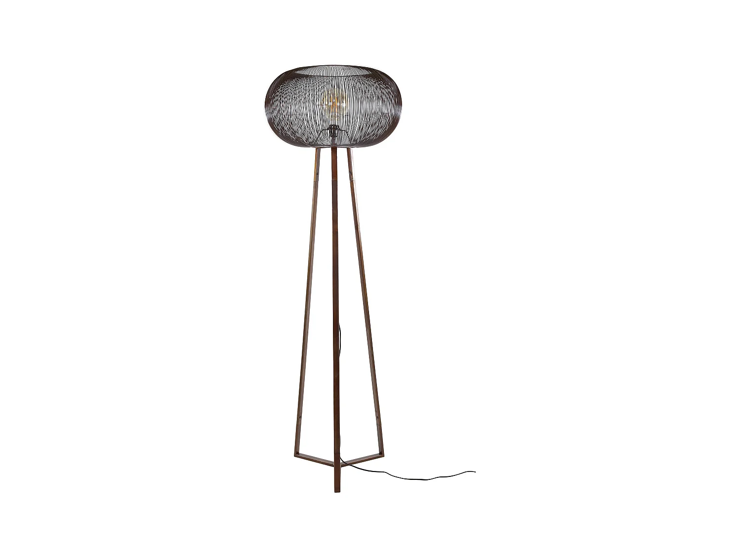 Lampadaire 3 pieds Copper Twist - Couleur cuivre