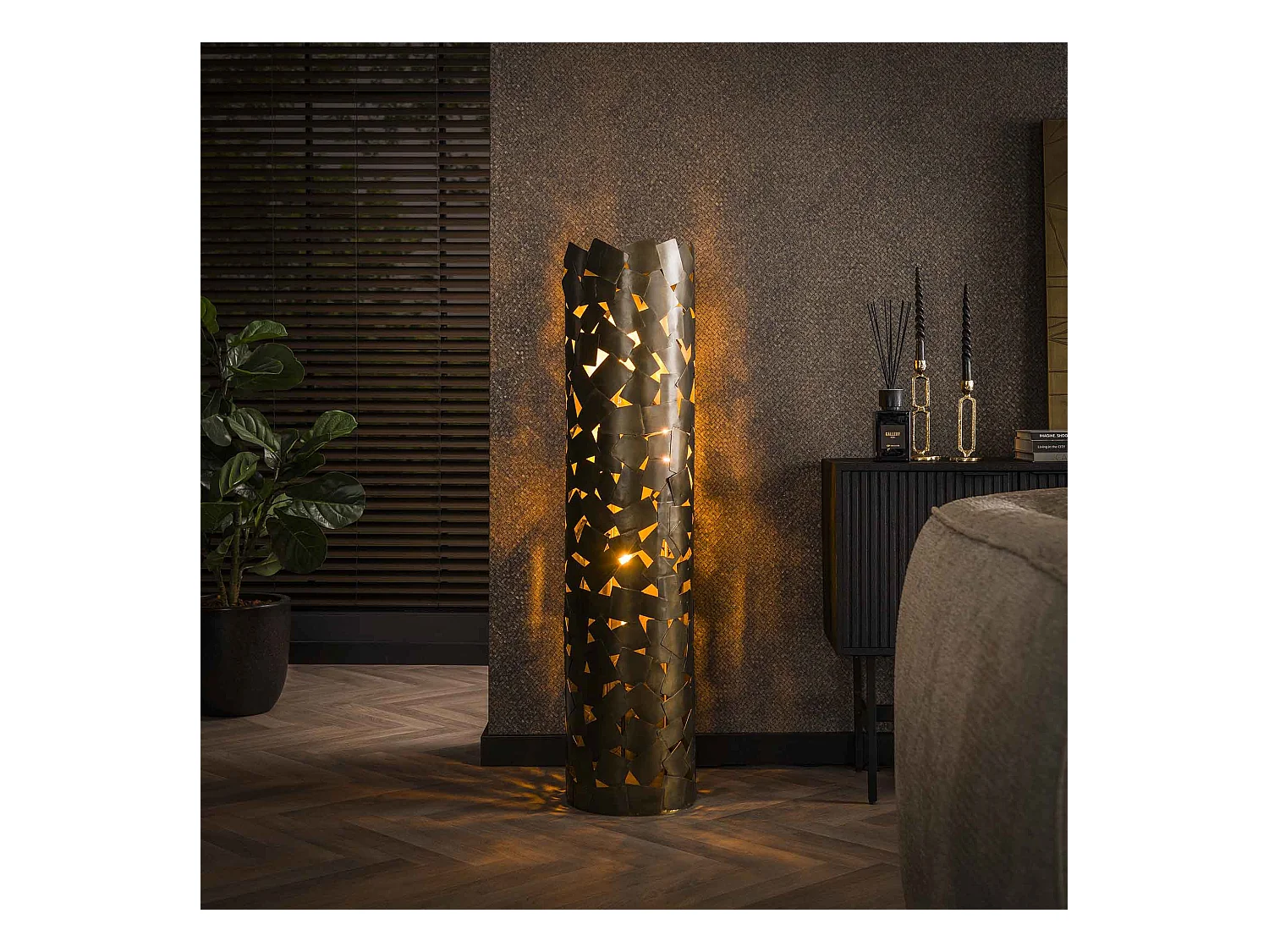 Lampadaire Patch Cylindre - Bronze Antique