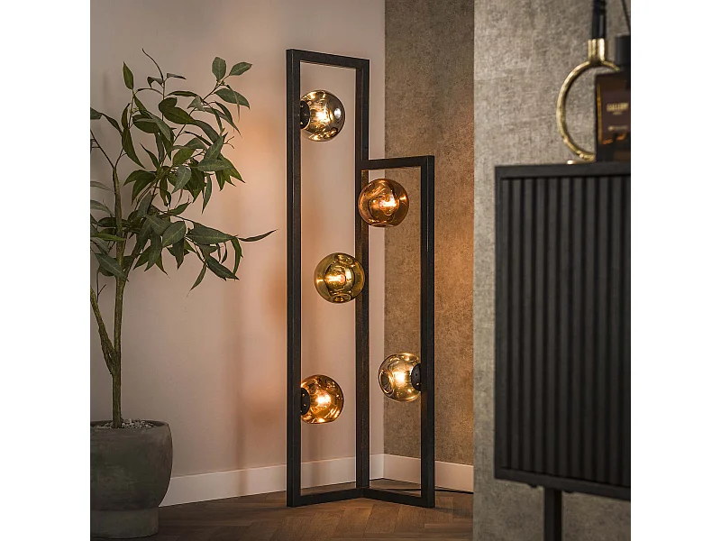 Vloerlamp 5L Stellar - Artic Zwart