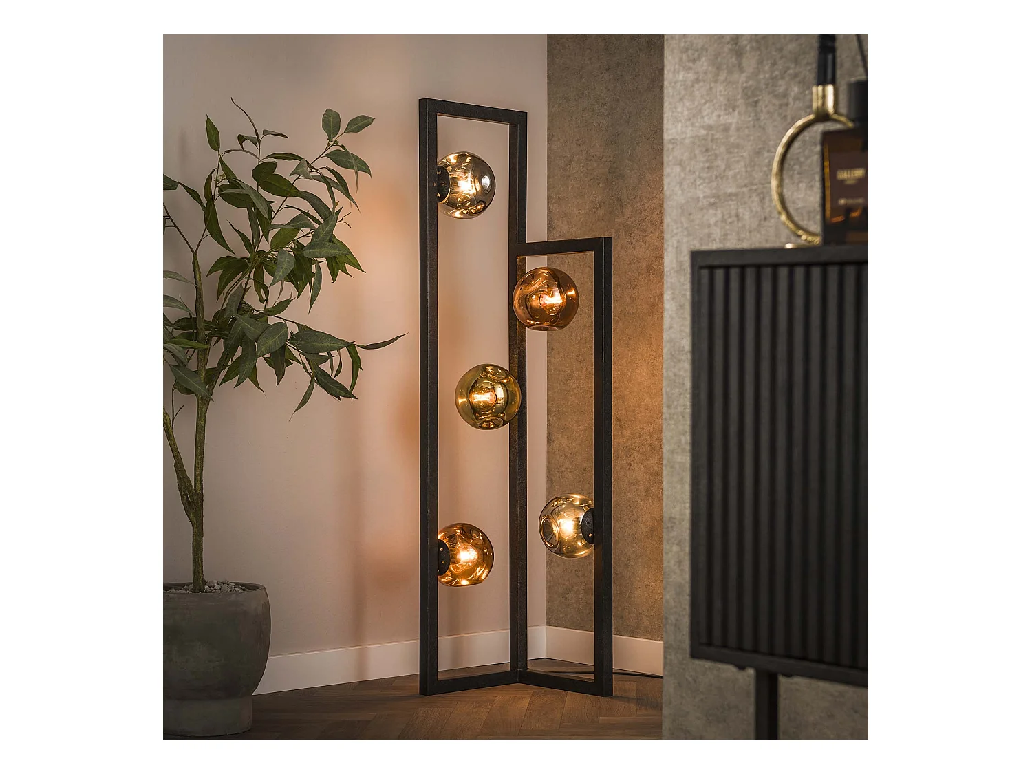 Lampadaire 5L Stellar - Noir Artic