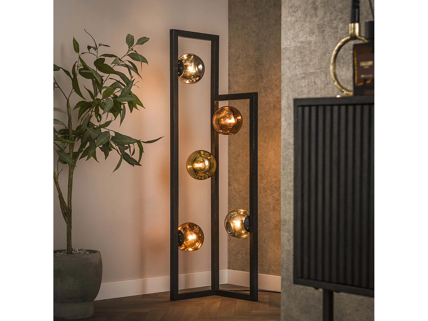 Lampadaire 5L Stellar - Noir Artic