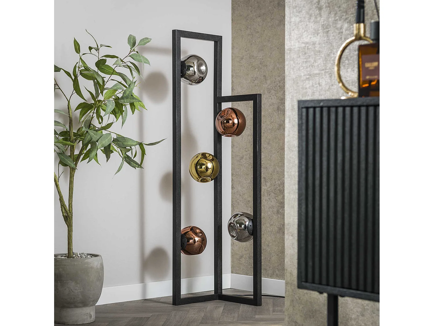 Lampadaire 5L Stellar - Noir Artic