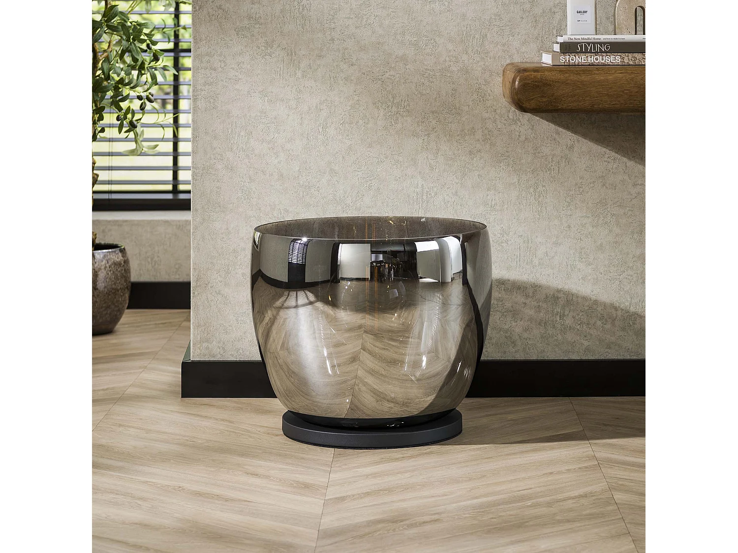 Lampadaire UP XXL - Verre gris fumé - Ø48