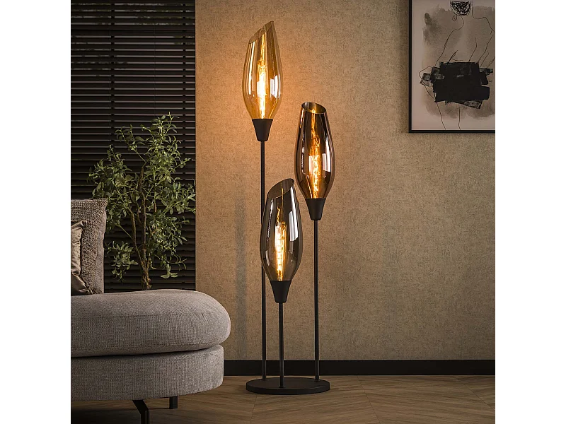 Lampadaire Cocoon XL Mix Verre - Noir