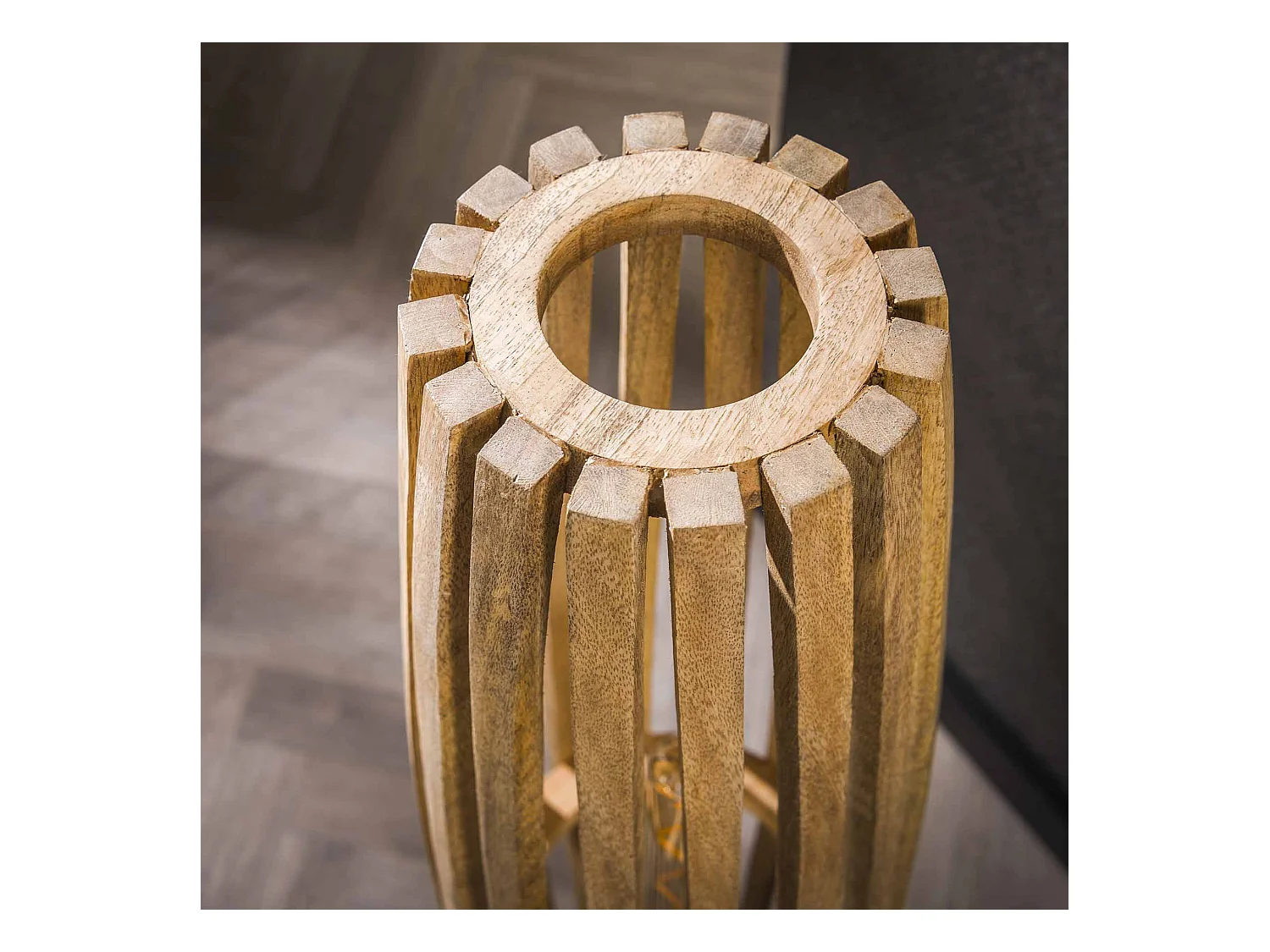 Lampadaire Orbit 3L - Manguier massif naturel - L