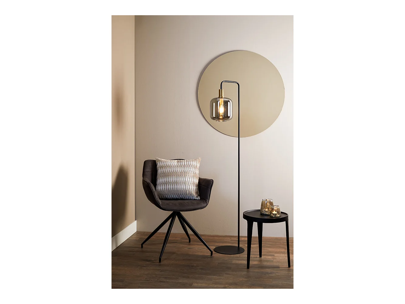 Lampadaire LEKAR - 32x28x155cm - Bronze