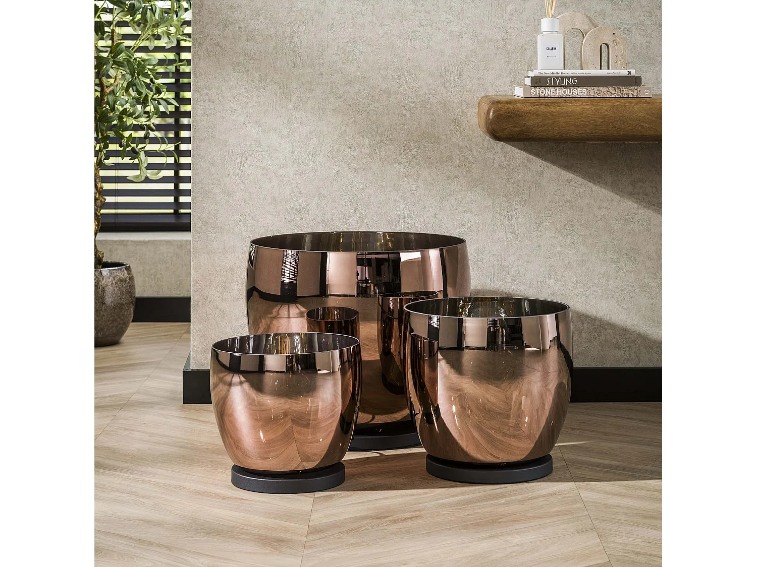 Lampadaire UP L - Verre cuivré - Ø29