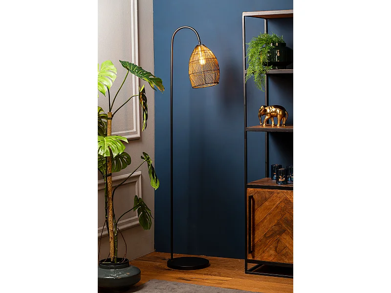 Lampadaire MEYA - 34x30,5x172cm - Noir