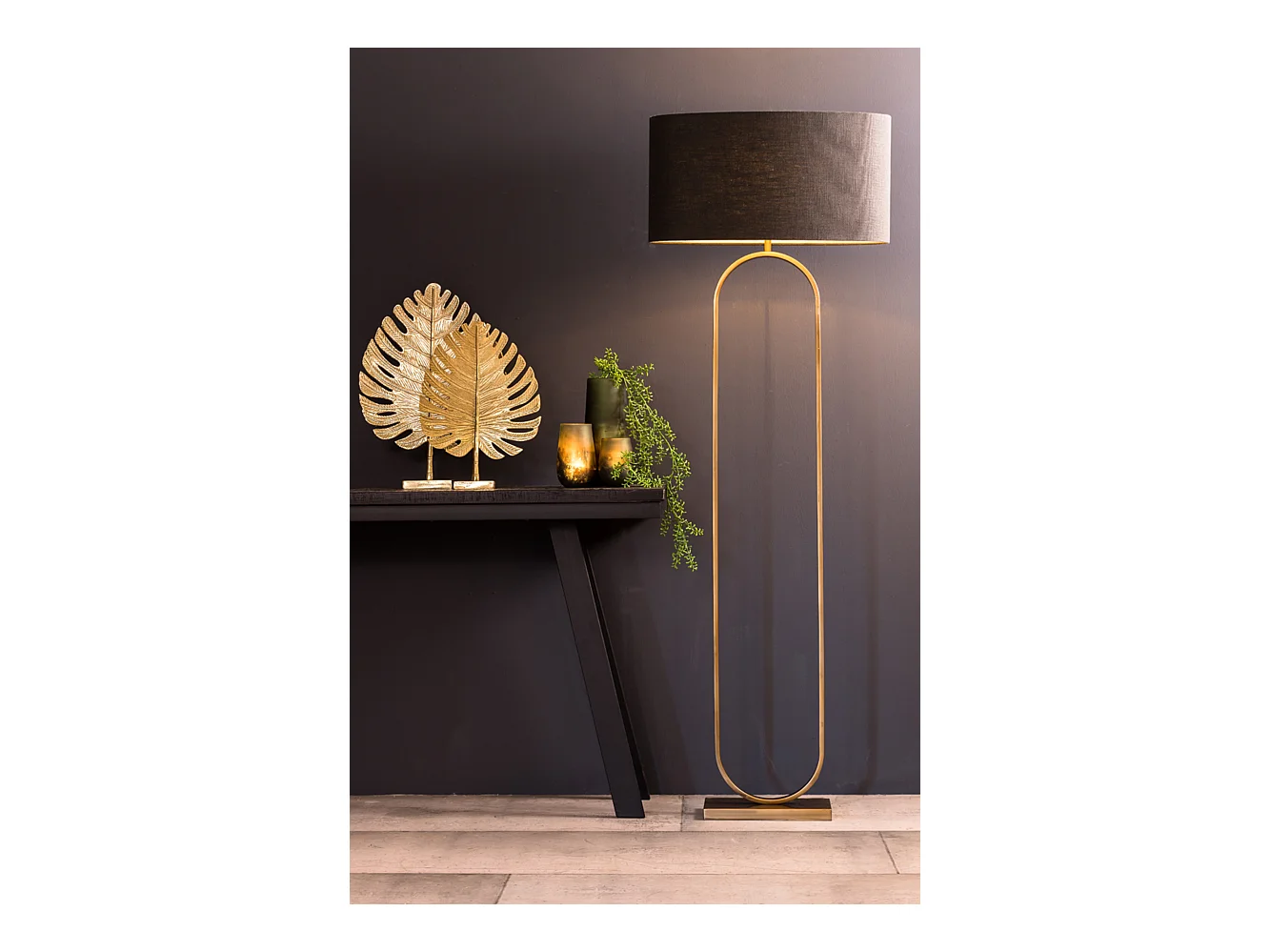 Lampadaire JAMIRI - 30x15x142cm - Bronze