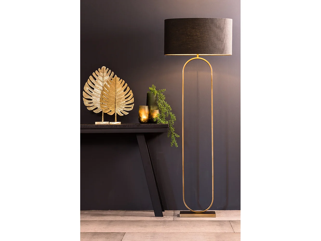 Lampadaire JAMIRI - 30x15x142cm - Bronze